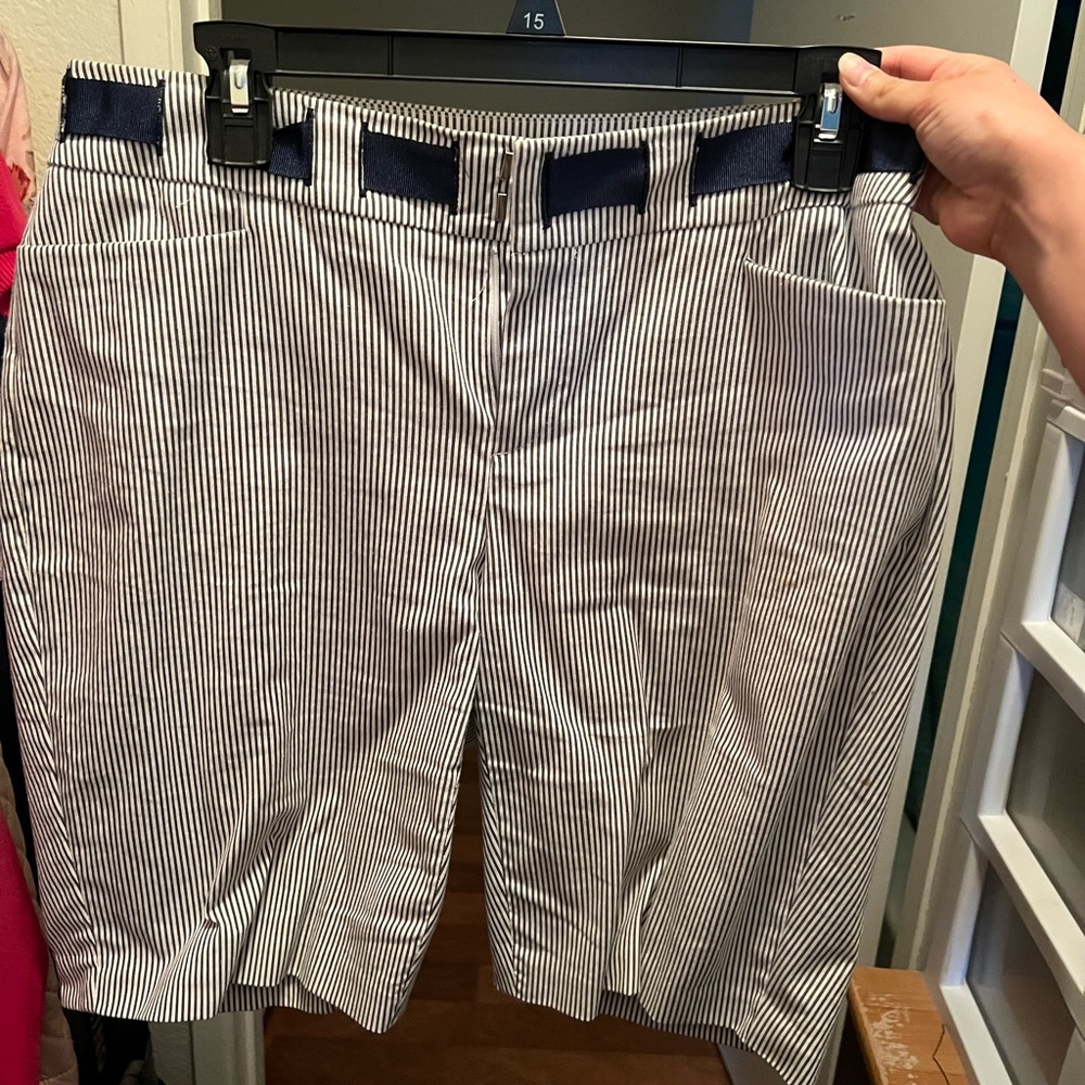 INC International Concepts Women Striped Bermuda Shorts